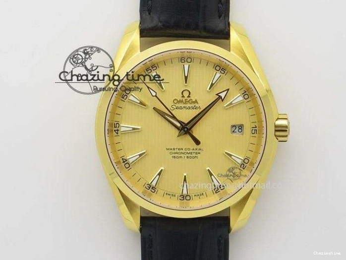 0129 FlexibleFit Aqua Terra 150M SS VSF 1:1 Best Edition Black Wave Textured Dial RG Hand on SS Bracelet A8500 Super Clone 8032